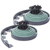 Bordure de jardin plastique flexible 20m avec piquets gris bordé de vert clair - vounat.shop