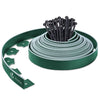 Bordure de jardin plastique flexible 10m avec piquets vert bordé de vert clair - vounat.shop