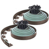 Bordure de jardin plastique flexible 20m avec piquets marron bordé de vert clair - vounat.shop
