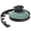 Bordure de jardin plastique flexible 10m avec piquets noir bordé de vert clair - vounat.shop