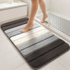 Lot de 2 Tapis de Bain Antidérapant microfibre motif dégradé 60x90cm gris - vounat.shop