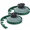 Bordure de jardin plastique flexible 20m avec piquets vert bordé de vert clair - vounat.shop