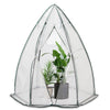 Serre de jardin hivernage dome avec bache PE 160x160x180cm Blanc - vounat.shop