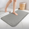 Lot de 2 Tapis de Bain Antidérapant microfibre 60x90cm gris - vounat.shop