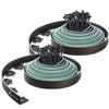 Bordure de jardin plastique flexible 20m avec piquets noir bordé de vert clair - vounat.shop