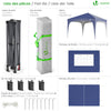 Tonnelle de jardin Arquee 3x3m Pliable avec porte et fenetre amovible bleu - vounat.shop