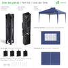 Tonnelle de Jardin 3x3m POP UP installation facile avec portes et fenetres Bleu - vounat.shop