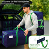 Lot de 10 sacs de demenagement grand format avec sangles et poignee bleu - vounat.shop