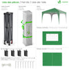 Tonnelle de jardin Arquee 3x3m Pliable avec porte et fenetre amovible vert - vounat.shop