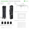 Tonnelle de Jardin 3x3m POP UP installation facile avec portes et fenetres Blanc - vounat.shop