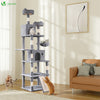 Arbre a chat Geant 6 niveaux avec griffoir grattoir 215 cm gris - vounat.shop