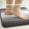 Lot de 2 Tapis de Bain Antidérapant microfibre motif dégradé 60x90cm gris - vounat.shop