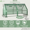 Mini Serre de jardin avec 2 portes enroulables bache PE renforcee 135g/m2 180x90x90cm Vert - vounat.shop