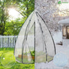 Serre de jardin hivernage dome avec bache PE 160x160x180cm Blanc - vounat.shop