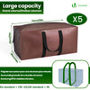 Lot 5 sacs de demenagement grand format avec sangles et poignee marron - vounat.shop