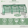 Mini Serre de jardin avec 3 portes enroulables bache PE renforcee 135g/m2 270x90x90cm Vert - vounat.shop