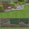 Bordure de jardin plastique flexible 10m avec piquets gris bordé de vert clair - vounat.shop