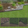 Bordure de jardin plastique flexible 10m avec piquets noir bordé de vert clair - vounat.shop