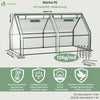 Mini Serre de jardin avec 2 portes enroulables bache PE renforcee 135g/m2 180x90x90cm Blanc - vounat.shop