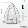 Serre de jardin hivernage dome avec bache PE 160x160x180cm Blanc - vounat.shop