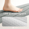 Lot de 2 Tapis de Bain Antidérapant microfibre motif ondulé 60x90cm gris - vounat.shop