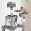 Arbre a chat Geant 6 niveaux avec griffoir grattoir 215 cm gris - vounat.shop