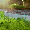 Bordure de jardin plastique flexible 10m avec piquets gris bordé de vert clair - vounat.shop