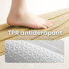 Lot de 2 Tapis de Bain Antidérapant microfibre motif ondulé 60x90cm beige - vounat.shop