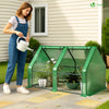 Mini Serre de jardin avec 2 portes enroulables bache PE renforcee 135g/m2 180x90x90cm Vert - vounat.shop