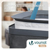 Panier a linge 1 compartiment et sac amovible auto ajustant avec couvercle 90L Anthracite - vounat.shop