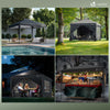 Tonnelle de Jardin 3x3m POP UP installation facile avec portes et fenetres Gris - vounat.shop
