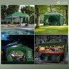 Tonnelle de Jardin 3x3m POP UP installation facile avec portes et fenetres Vert - vounat.shop