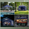 Tonnelle de Jardin 3x3m POP UP installation facile avec portes et fenetres Bleu - vounat.shop