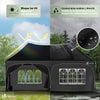 Tonnelle de jardin 3x6m Pliable Barnum avec 6 parois amovibles Noir - vounat.shop
