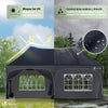 Tonnelle de jardin 3x6m Pliable Barnum avec 6 parois amovibles Gris - vounat.shop