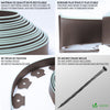 Bordure de jardin plastique flexible 10m avec piquets marron bordé de vert clair - vounat.shop
