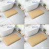 Lot de 2 Tapis de Bain Antidérapant microfibre motif ondulé 60x90cm beige - vounat.shop