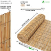 Canisse en roseau naturel Brise vue avec attaches de fixation 140x300cm - vounat.shop