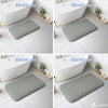 Lot de 2 Tapis de Bain Antidérapant microfibre motif ondulé 60x90cm gris - vounat.shop
