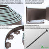 Bordure de jardin plastique flexible 20m avec piquets marron bordé de vert clair - vounat.shop