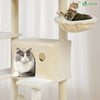 Arbre a chat Geant 6 niveaux avec griffoir grattoir 215 cm beige - vounat.shop