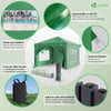Tonnelle de jardin Arquee 3x3m Pliable avec porte et fenetre amovible vert - vounat.shop