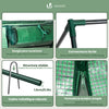 Mini Serre de jardin avec 3 portes enroulables bache PE renforcee 135g/m2 270x90x90cm Vert - vounat.shop