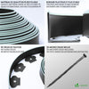 Bordure de jardin plastique flexible 10m avec piquets noir bordé de vert clair - vounat.shop