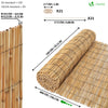 Canisse en roseau naturel Brise vue avec attaches de fixation 140x600cm - vounat.shop