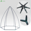 Serre de jardin hivernage dome avec bache PE 160x160x180cm Blanc - vounat.shop