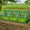 Mini Serre de jardin avec 3 portes enroulables bache PE renforcee 135g/m2 270x90x90cm Vert - vounat.shop