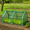 Mini Serre de jardin avec 2 portes enroulables bache PE renforcee 135g/m2 180x90x90cm Vert - vounat.shop