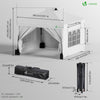 Tonnelle de Jardin 3x3m POP UP installation facile avec portes et fenetres Blanc - vounat.shop