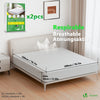 Lot de 2 Protège Matelas Alèse Impermeable avec jupe elastiquee 200x200x30cm - vounat.shop